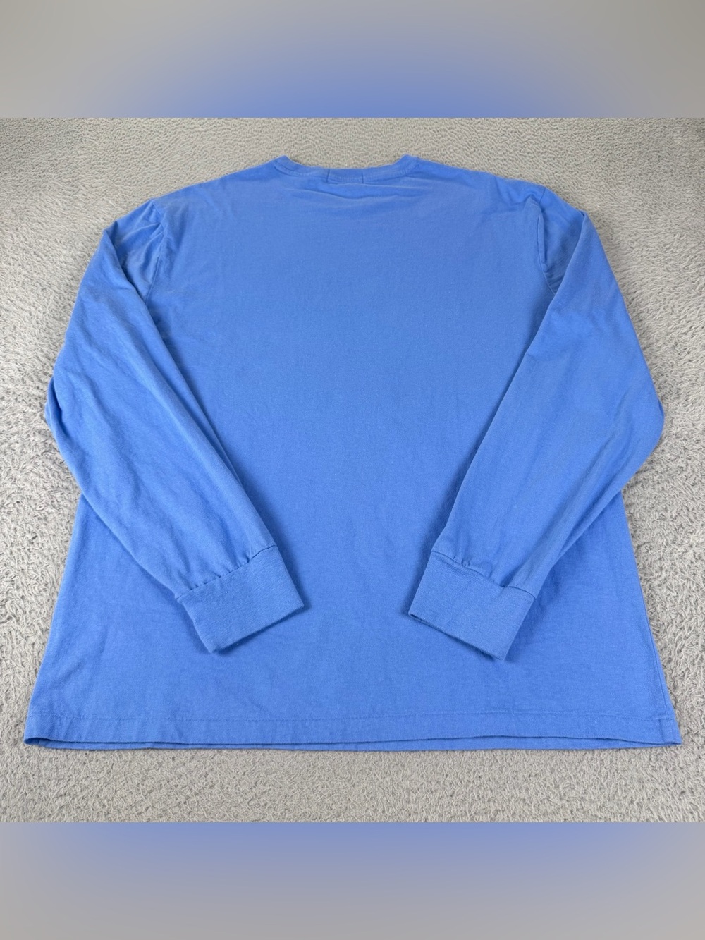 Polo Ralph Lauren Shirt Mens M Blue Classic Fit Polo Bear Graphic Long Sleeve - Picture 3 of 9